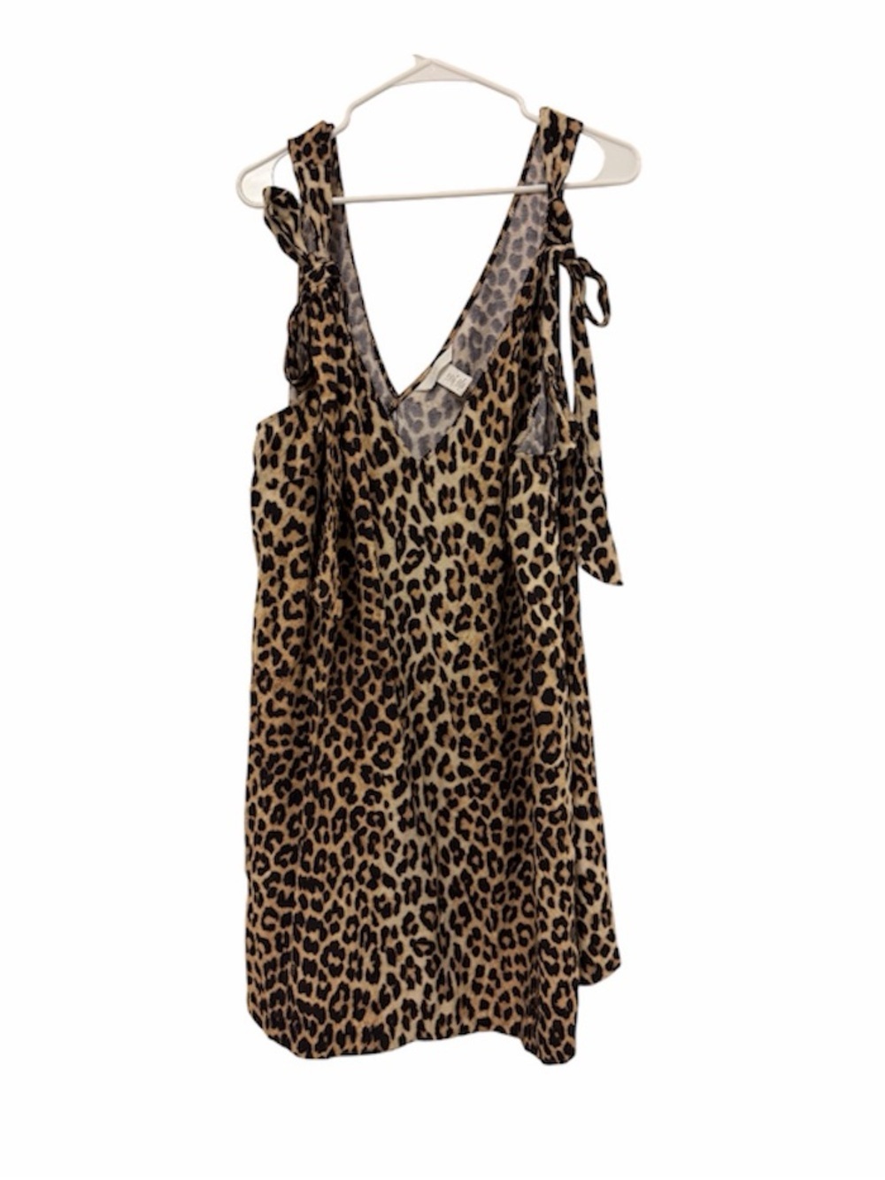 H&M Leopard Print V-Neck Slip Dress - Tan & Black - Picture 4 of 4